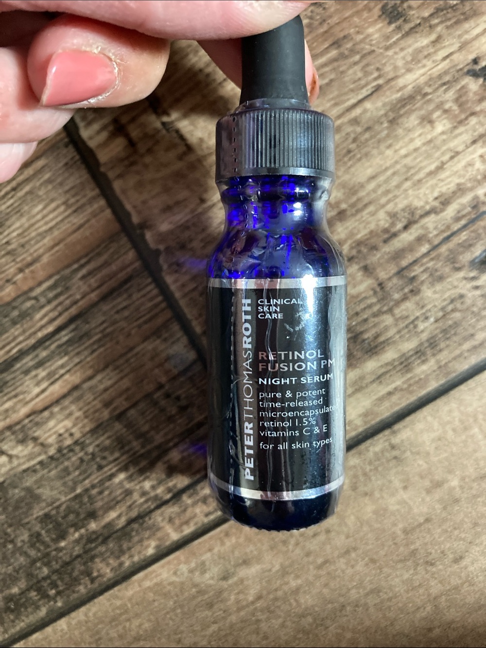 Peter Thomas Roth Retinol Fusion PM Night Serum - Blue Bottle